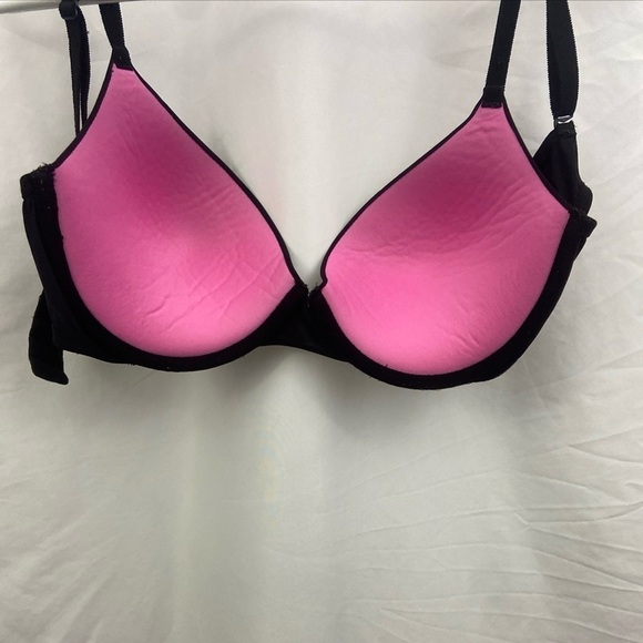Victoria's Secret PINK Push Up Bra Size 36D Solid Black - Picture 7 of 10